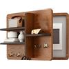 BDXZJ Copri Scatola Fusibili Decorativi per Parete, Copri Quadro Elettrico in Legno Massello, Robusto Copri Scatola Interruttori con Ganci Coperchio Decorativo per Contatore Nascosto D,55x45cm