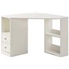 Generic Scrivania da studio, a forma di L, scrivania angolare per computer con spazio extra large per riporre computer portatile, scrivania per casa e ufficio, 90 x 90 x 72 cm (bianco)