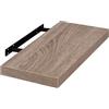 EUGAD Mensola a Muro, Scaffale a Parete in Legno MDF, 60cm, Rovere dorato, Mensola Multiuso a Scomparsa Decorazione per Soggiorno, Camera da Letto, Salotto