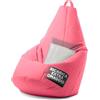 Avalon - Puff Poltrona Sacco Pera Deluxe Grande Sfoderabile, Pouf Sacco di Qualità Sartoriale, Bean Bag per Sedersi Ergonomico, Tessuto Antistrappo Impermeabile, Made in Italy(70x130cm-Rosa)