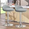 HDHNBA Set di 2 Sgabelli da Bar Regolabili, Sgabelli Girevoli Moderni ed Ergonomici con Schienale per Bancone Cucina, Rivestiti in Pelle PU con Schienale Basso
