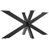 SOTECH Telaio del tavolo SPIDER - Gambe del tavolo in acciaio nero - Montaggio semplice - Tavolo da pranzo moderno 710 x 780 x 1500 mm
