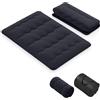 GIANTEX Materasso da pavimento 140x200 cm, materasso futon giapponese, tatami pieghevole e portatile, materasso richiudibile con borsa e rivestimento rimovibile, materasso per dormire e supporto per