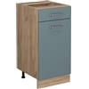 Vicco Mobiletto base per cucina R-Line, Grigio-blu, 40 cm senza piano di lavoro, per la libera combinazione all'interno di sistemi cucina modulari
