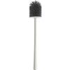 Inbagno Scopino di Ricambio per WC Universale con setole Grigie in Silicone Antibatterico e Manico in plastica Bianco