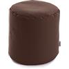 Avalon - Pouf Poggiapiedi CILINDRO Jive, Puff Poggiapiedi Divano quadrato, Pouffe Imbottito in Tessuto Tecnico Resistente e Antistrappo, Comodo e Impermeabile, Made in Italy(45cm-Marrone)
