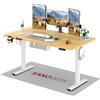 SANODESK Scrivania elettrica regolabile in altezza, semplice con piano del tavolo, funzione memoria e gancio, scrivania regolabile in altezza, elettrica per ufficio, casa e casa (160 x 60 cm, acero)