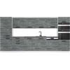 B BELINI GROUP Belini - Blocco cucina Naomi - Mobili da cucina da incasso 360 cm, senza elettrodomestici con pensili e mobiletti, con piani di lavoro, Glamour Wood