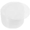 BELLIFFY 30 Pezzi Tela di Plastica Rotonda per Punto Croce Bianco, Griglia Tagliabile Multiuso in Plastico per Fondo Tessuto e Modello Borsa, Accessorio Fai da Te