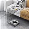 MKYOKO Tavolino A Forma Di C, Tavolino Per Divano In Acrilico, Tavolino Da Esposizione Per Decorazioni Per La Casa Dal Design Moderno E Trasparente Per Soggiorno (Color : Grigio, Size : 30x30x60cm)