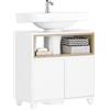 SoBuy Mobiletto Bagno Salvaspazio Mobile Sottolavabo Con Anta 60x30x61cm