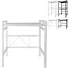 XUANYU Supporto allungabile per forno a microonde in metallo con 6 ganci a forma di H scaffale solido per microonde con organizer per spezie supporto a microonde a microonde rack in metallo (bianco a