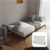 Wallbedking Letto A Scomparsa Studio Orizzontale 190x120 cm con Pistoni a Gas, Telaio Metallico Robusto, Capacità 300 kg, Ideale per Stanze Piccole o Monolocali, Salvaspazio, Materasso Non Incluso