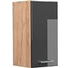 Vicco Pensile da cucina R-Line, Antracite lucido/Rovere dorato 30 cm | 1 Anta · 1 Ripiano · Profondità - 31 cm · ✓ Liberamente combinabile · ✓ Spazio pratico
