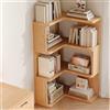 Generic Libreria Angolare, Librerie in Legno a Forma di L, Librerie for Soggiorno, Ufficio, Aula, Camera da Letto, Dormitorio, con Spaziatura Tra i Ripiani di 30cm (2/3/4/5 Livelli)