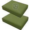 Hiseng 2 Piezas Copriseduta Divano da Giardino Impermeabile Esterno, Fodera per Cuscini del Divano Sostitutivi con Cerniera, Coprisedile per Divano Sedili e Mobili in Rattan (50x45cm,Salvia)