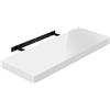 WOLTU Mensola da Muro Scaffale Sospeso da Parete Libreria Piccola per Soggiorno Cameretta Porta CD DVD, Pannello MDF 60x22,9x3,8cm, Bianco, RG9478ws