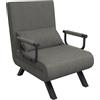 FIVMEN Divano letto 3 in 1 con funzione letto, divano letto con schienale regolabile e cuscino fino a 200 kg, portata 65 x 61 x 78 cm, 1 posto, grigio scuro