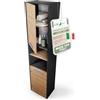 CDF Armadio da Bagno Alto largh. 40 cm Colonna Bagno Mobiletto Portaoggetti Stretto Ripiani e Scomparti per Piccoli Spazi, Cosmetici Moderno Mobile Salvaspazio Rovere Artisan/Antracite 30x40x170 cm