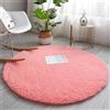 Morbuy Soffice Tappeto Morbido Tappeto a Rotondo Moderno Antiscivolo Lavabile Tappeti Peloso Interno Decorativo per Sedia Girevole Salotto Camera da Letto (Rosa,100 cm)