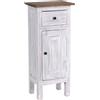 Design Delights - Armadietto in legno "Plant 80", 80 x 36 x 25 cm (altezza x larghezza x profondità), legno riciclato in mogano, stile Shabby Chic, colore: 05, bianco naturale