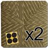ArredaSì Set di 2 sedili in simil paglia 37x37 (mod. 901 SM) [Prodotti in Italia] + Feltrini in OMAGGIO