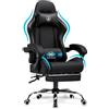 GTPLAYER Sedia da gaming, sedia da gioco, ergonomica, supporto per lordosi, regolabile in altezza, imbottita, 150 kg, colore nero