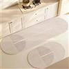 Hixingo Tappeto Cucina in Diatomite, Passatoia Cucina Antiscivolo Lavabile Ovale Tappeti da Cucina, Tappeto Runner Cucina Tappeto da Bagno Tappetino per Doccia (Geometria,40x160cm)