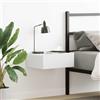JHQHSM Comodino Pensile, Mobile camera da letto Tavolino da letto Comodino notte Comodino sospeso Adatto per Soggiorno Studio Dormitorio Bianco 40x30x15 cm in Legno Multistrato