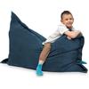 chilly pilley L XL XXL Sacchetto Di Fagioli Cuscino Da Pavimento In Velluto A Coste Cuscino Da Pavimento In Polistirolo Sacchetto Di Fagioli Gigante Materiale 100x70 Blu Scuro