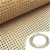 Generico Larghezza 100cm Rattan Naturale Rotolo con Striscia Rattan, Paglia di Vienna per Sedia, Rotolo di Fettuccia in Vimini, Foglio Rete di Canna di Tessitura per Mobili Fai-da-te Armadio(50x100cm)