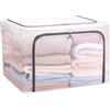 Generic Scatole per Armadio Salvaspazio, Grande capacità Borsa Porta Abiti, Pieghevole Traspirante Organizzatore Borsa per Trapunte, Coperte, Biancheria da Letto, Doppia Zip, Trasparente,60x45x40cm in Nylon