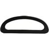 LNNXSZ Manici per Borse Uncinetto 2 Manici a Forma di D in Legno massello, Borsa Intrecciata in Rovere, Borsa da Spiaggia in Lana all'Uncinetto(24x9cm Black)