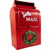 Generico Cassetta Postale per Le Lettere a Babbo Natale - in Metallo Multicolore - H25 x 15 x 10 cm - Buca Postale Letterina Natalizia -Arredamento Addobbi Natalizi (Rosso)
