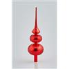 EDG Puntale Albero Natale, Vetro Colore Rosso H 35 cm.