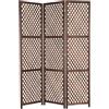 CREEDWOOD PARAVENT Lumina | bambù, Legno, 170 cm, 3 Pezzi | Schermo di bambù, Schermo per la Privacy, Parete divisoria, spogliatoio in bambù, divisorio Decorativo | Colore: Marrone