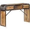 vidaXL Credenza Vintage Armadietto Madia Arredo Casa Cassettiera Dispensa Vetrina Arredo Soggiorno Armadio Arredamento Legno Massello di Mango