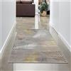 CARPETIA Tappeto moderno Design per il Soggiorno Rami di Palma | easy care | grigio oro, 80 x 150 cm