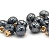 Poyuad 10Pcs 10mm Gioielli Cucito Bottone Perla Smalto per Abbigliamento Camicia Abito da Festival Matrimonio Rotondo Mini Decorazione Accessori per Cucire,Nero,10mm,Nero,10mm