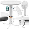 Casaria® Tavolo da Bar 80x110cm Pieghevole Rotondo Stabile Giardino Alto Bistrot Festa Tavolo da Birra Bianco