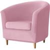 XHDZSW Velluto Fodera per Sedia da Club, Copertura per Poltrona Elasticizzata, Poltrona da Cocktail Chesterfield Fodere Coprisedia, Lavabile Copripoltrona Rimovibile Universale (Rosa,2 Pezzi)