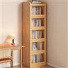 Generic Libreria in legno massello con ante in vetro, mensola autoportante per camera da letto, soggiorno, ufficio organizzazione