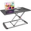 Duronic DM05D11 BK Postazione Lavoro - Altezza regolabile 5-40cm - Ampia Piattaforma 74-43cm - Portata 8kg - Scrivania ergonomica per Lavorare in Piedi con Supporto per Tastiera