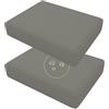 Hiseng 2 Piezas Copriseduta Divano da Giardino Impermeabile Esterno, Fodera per Cuscini del Divano Sostitutivi con Cerniera, Coprisedile per Divano Sedili e Mobili in Rattan (55x45cm,Grigio Chiaro)