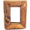 CREEDWOOD Specchio da Parete Base C | 40x31cm, Legno Massiccio | Specchio in Legno Naturale, Specchio da Ingresso, Specchio da Bagno Rettangolare