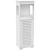 ZENGRICE Armadietto portaoggetti per bagno, mobile WC bianco, armadio in PVC a 4 livelli, mensola bagno con porta di ventilazione, design moderno compatto, per bagno, WC, camera da letto