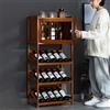 EFGETD Portabottiglie con portabottiglie per vino, mobile bar per vino, credenza per soggiorno, sala da pranzo, porta per mobile trasparente in acrilico(Marrone,52 * 32 * 90cm)