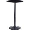 WOHNLING Design Bar Nero Tavolo Ø 60 cm Metallo/Legno | Tavolo da bistrot Party Table Alto 100 cm | Tavolo da Esposizione Moderno