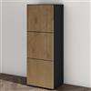Mai & Mai Scarpiera Portascarpe 45x36x120cm, Porta Scarpe Armadio Scaffale Portascarpe 3 Ante + 6 Scomparti per Ingresso Soggiorno, Camera da Letto Schuhschrank02, Antracite opaco+Marrone chiaro