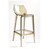 BELLELLI DESIGN Mahi Mahi - Sgabello trasparente Design in policarbonato - H66 - Set 4 pezzi Ambra